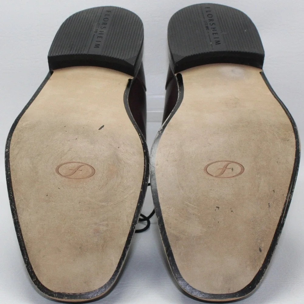 Florsheim Ashlin Burgundy Leather Split‎ Toe Derby Dress Shoes Mens 12D